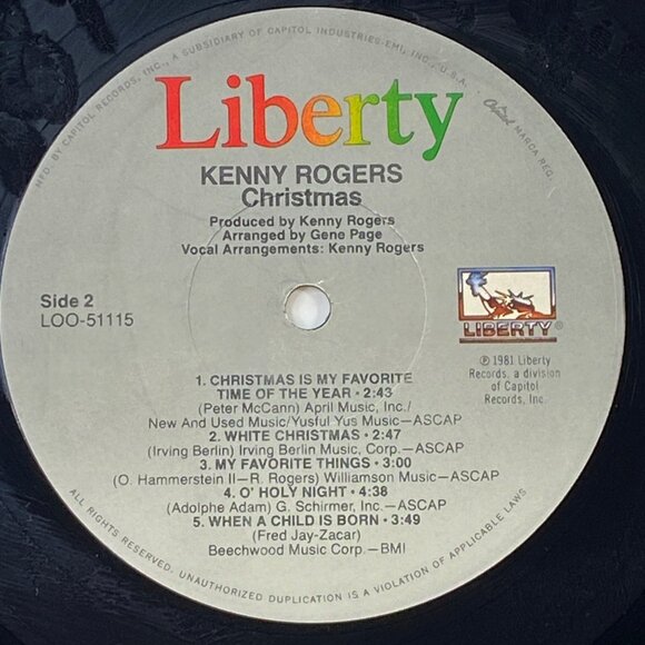 Kenny Rogers Christmas Vinyl Record Album Holiday Music Collector's Edition - Picture 11 of 11